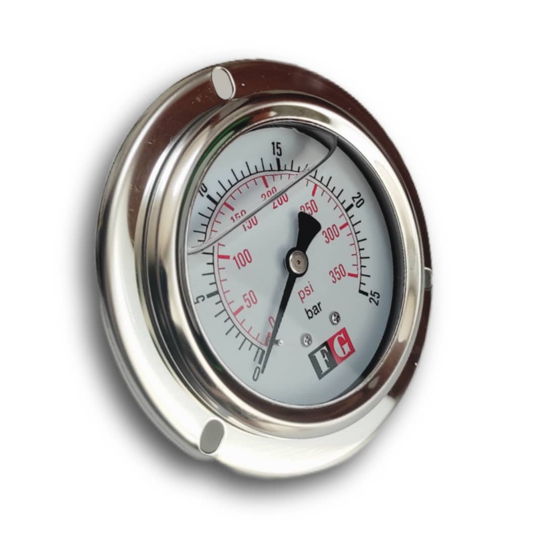 گیج تابلویی 25 0 بار صفحه 6 سانت 1/4 روغنی