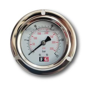 گیج تابلویی 25 0 بار صفحه 6 سانت 1/4 روغنی