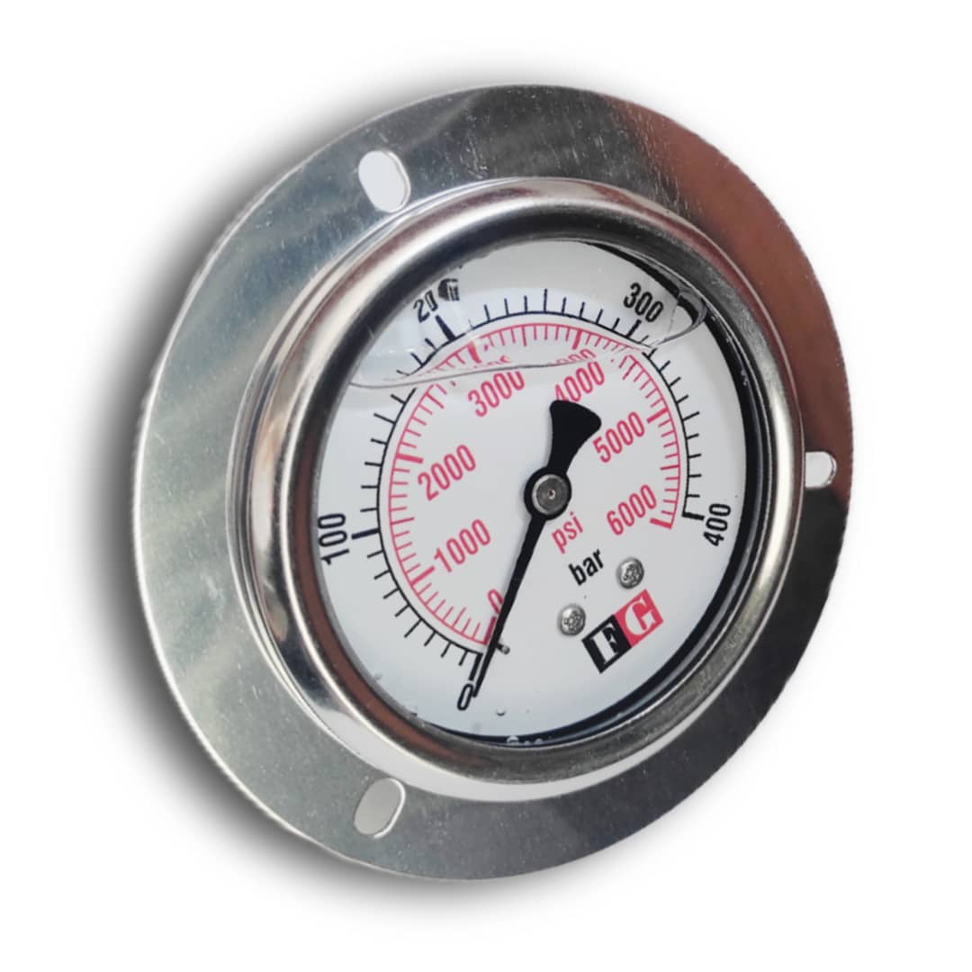 گیج تابلویی 400 0 بار صفحه 6 سانت 1/4 روغنی