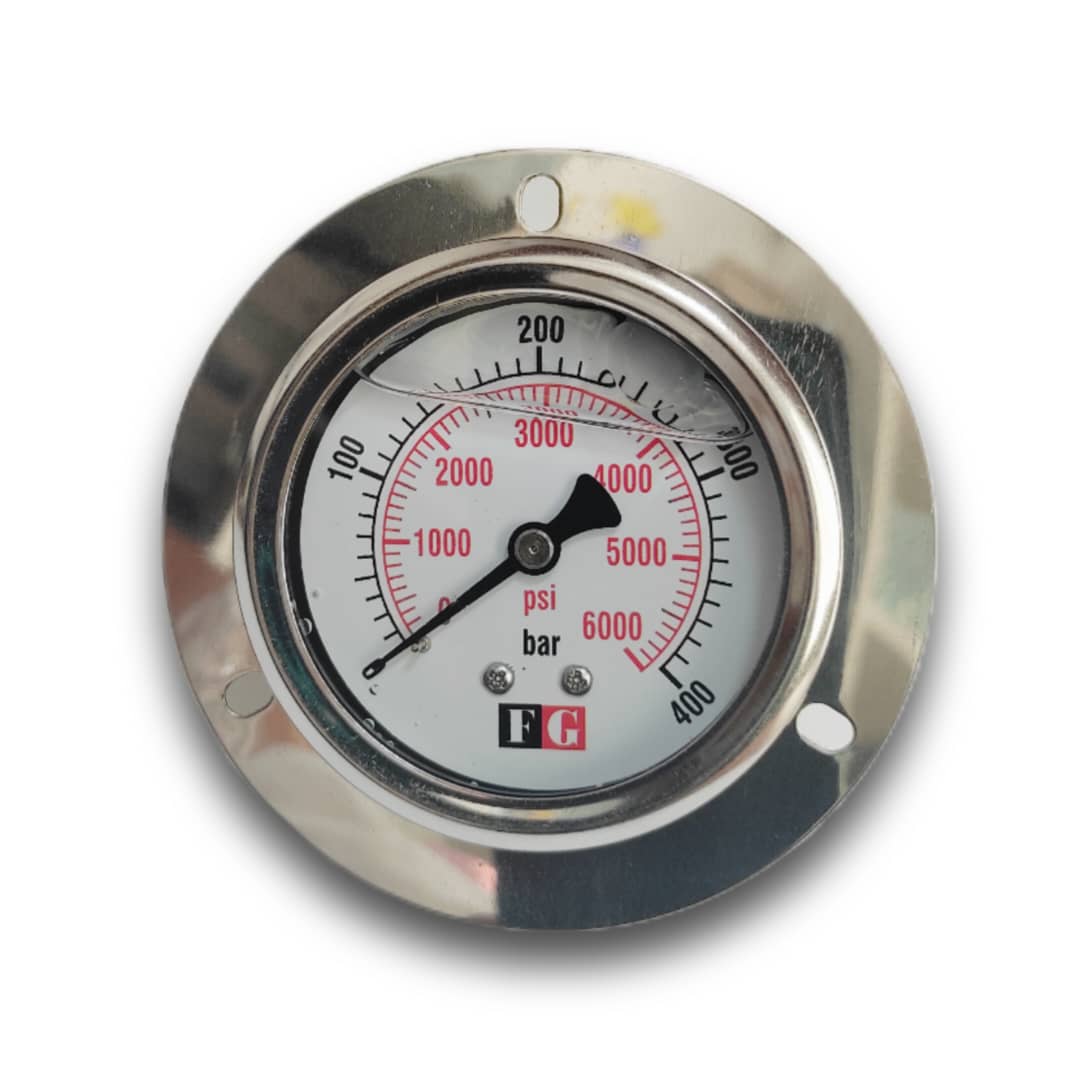 گیج تابلویی 400 0 بار صفحه 6 سانت 1/4 روغنی